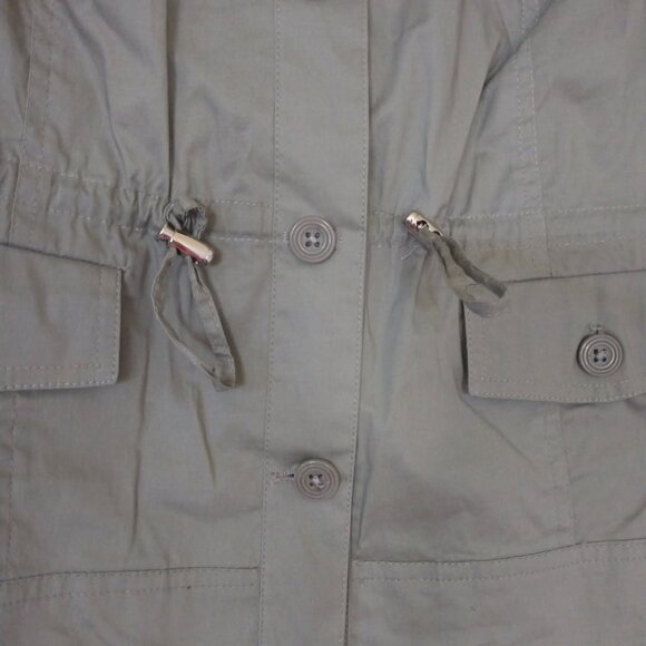 BNWOT WILLI SMITH SAGE GREEN KHAKI COTTON CINCH WAIST JACKET SIZE LARGE - Picture 4 of 11